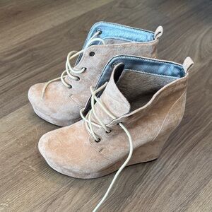 Tan Suede Women's Ankle Boots